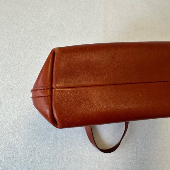 Madewell Leather Transport Tote Crossbody Zip Top Small Cognac English Saddle - Picture 8 of 15